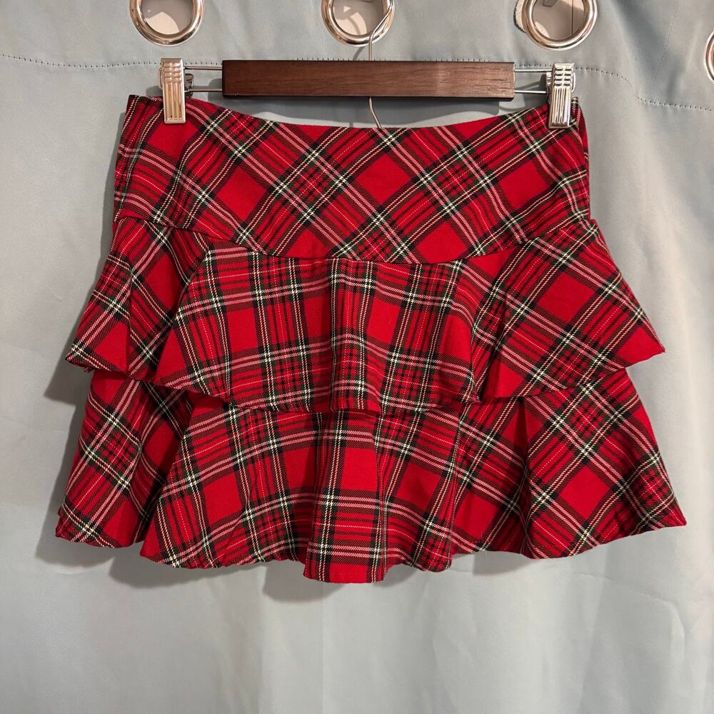 Vintage Girl's Amy Byer Plaid Skirt / Skort Size 16 Preppy Dark Academia 90s